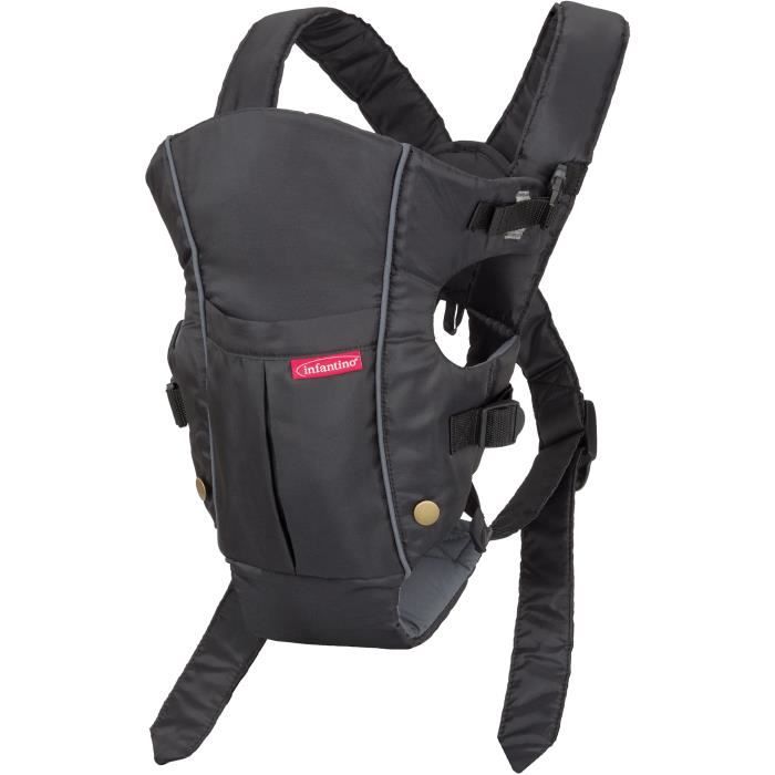 Tragehilfe INFANTINO - Swift - Ergonomisch - Schwarz/Blau - Für Babys von 0 bis 24 Monaten
