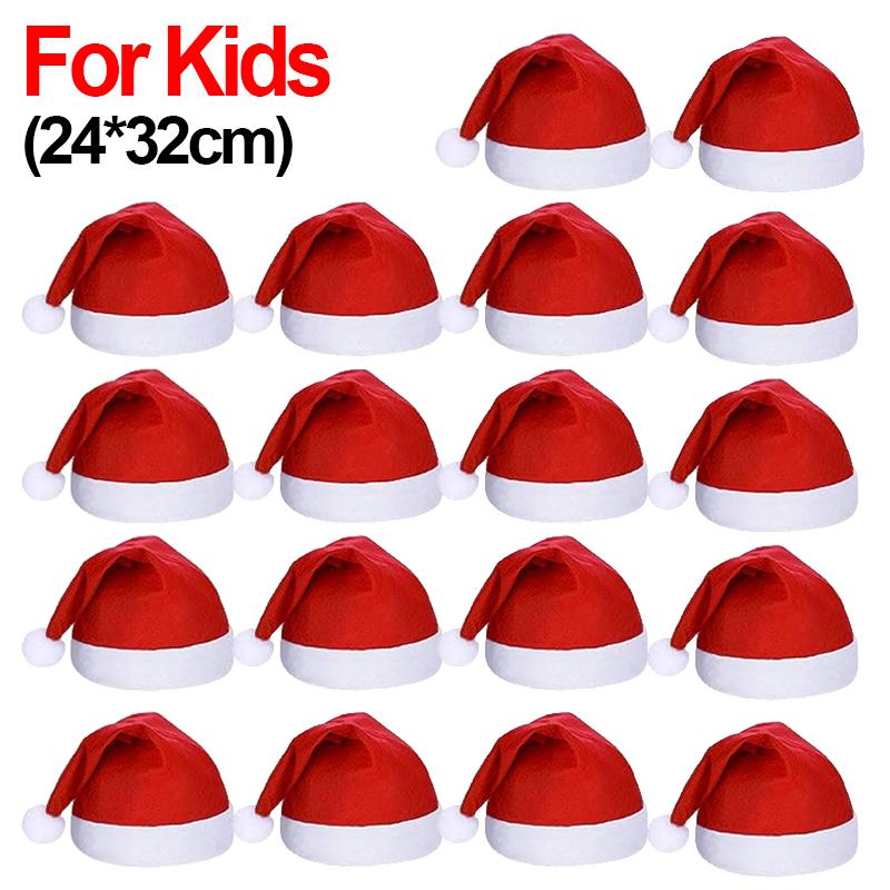 Nice Christmas Santa Hats Santa Hats Decorative Red Cap Adults Kids Women Men Funny Decoration Holiday Party Costume Supplies