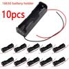 10pcs Black Plastic 18650 DIY Battery Storage Case Clip Holder Container 1 Slots 18650 Battery Storage Box Case With Wire Lead