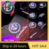 Car Stickers For Alfa Romeo 2 Pieces LED Car Door Welcome Light Logo Projector for Alfa Romeo Spider Giulia Giulietta 147 156 15