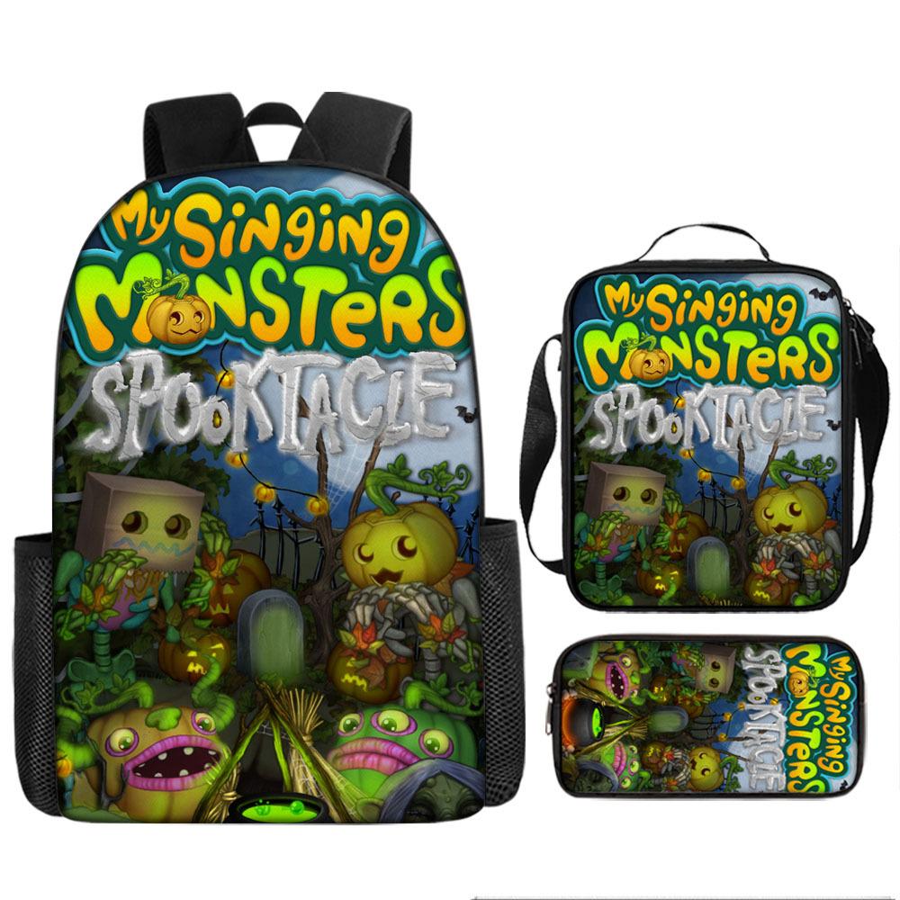 Monster music cartoon animation primary school third or fourth grade light burden reduction primary and secondary school students storage bag