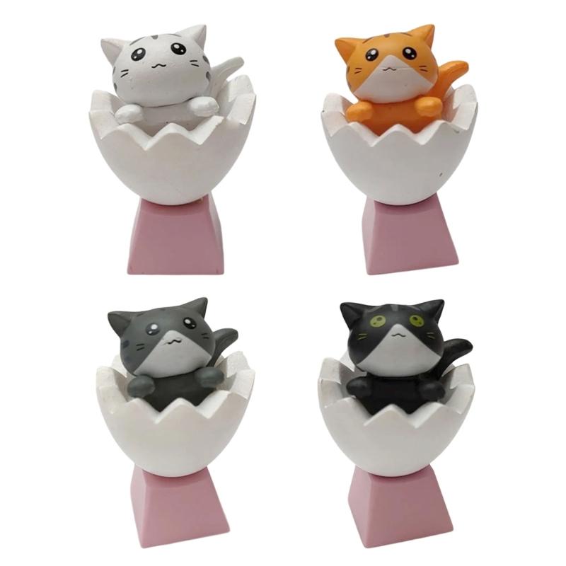 Animal Themed Keycap Eggshell Kitten Design For Crossed Switches Mechanical Keyboards Office Gaming Keycaps Replacement