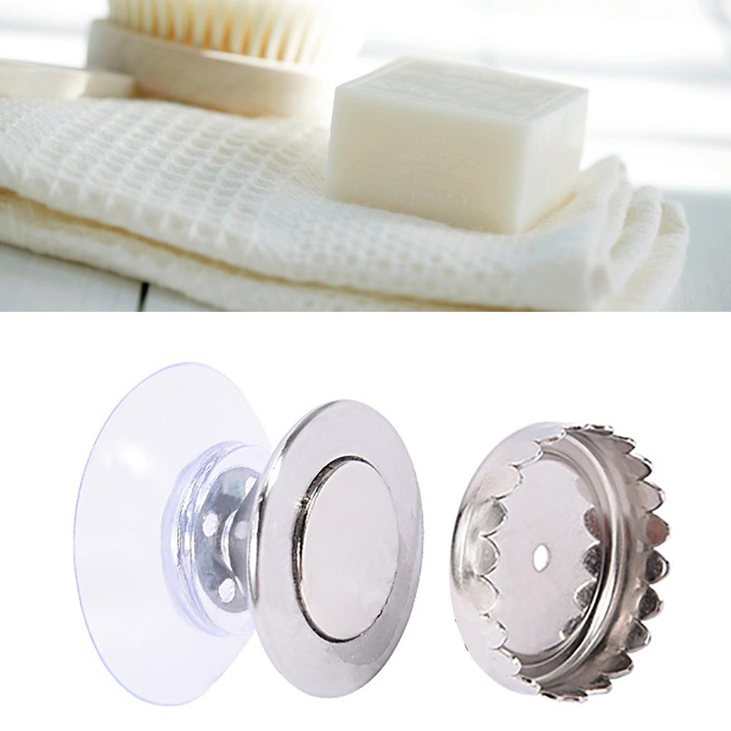 Magnetische Seifenschale Wandmontiert Edelstahl Magnetischer Seifenhalter für Küche Badezimmer Saugknopf
