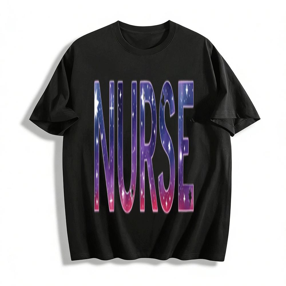 

Galaxy NURSE Print Casual Top Trendy T-Shirt For Medical Staff Pure cotton T-shirt XXS