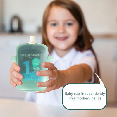 Baby Pouch Holder Squeeze Proof Box No Squeeze Spill Mess Infant Self Feeding Food Bag Case Anti-Squeeze Fruit Puree Juice Box Holder Toddler
