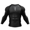 T-shirt de compression pour homme Cody Lundin Tattoo pour la salle de sport Masculin Sublimation Manches longues Rashguard BJJ Jiu Jitsu Boxe Maillot Personnalisé