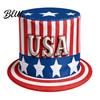 Fourth of July for 4th Flag Hat Top Hat American Uncle Costume July USA Red White Blue Patriotic Party