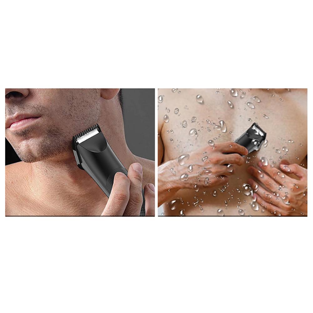 Electric Hair Clipper for Men Groin Trimmer Body Hair Razor Waterproof with USB Charging