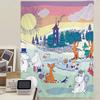 Süße M-Moomins Bunte Wandteppiche Bohemian Wandteppiche Mandala Wandbehang Tücher