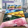 Cartoon Pattern Bedding Quilt Set Quilt Cover Pillowcase Home Decoration Birthday Gift (1 * Duvet Cover + 2 * Pillowcase, Without Core)