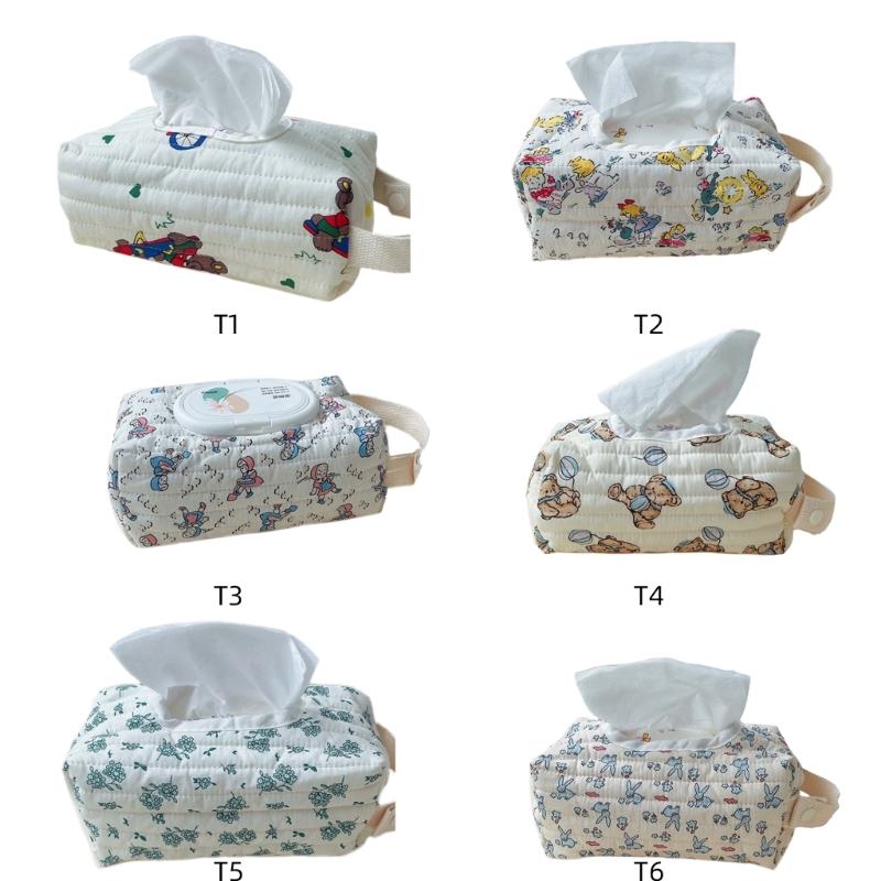 Wipes Case Quilted Baby Wipes Dispenser Dustproof Wipe Holder Printed Pattern Wipes Box Baby Wipe Case Keep Wipe Wet