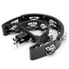 Half Moon Tambourine Metal Jingles Double Row Handheld Musical Percussion Instrument DT‑66