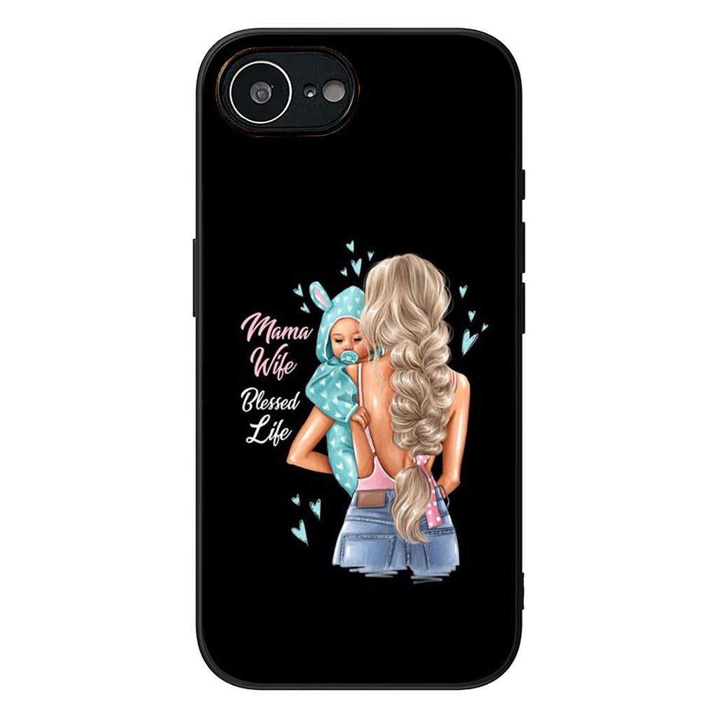 Family Boy Woman Baby Girl Mom Phone Case for Samsung Galaxy A06 A05 A14 A50 A51 A52 A12 A13 A23 A70 A07 A25 A26 A72 A56 Cover