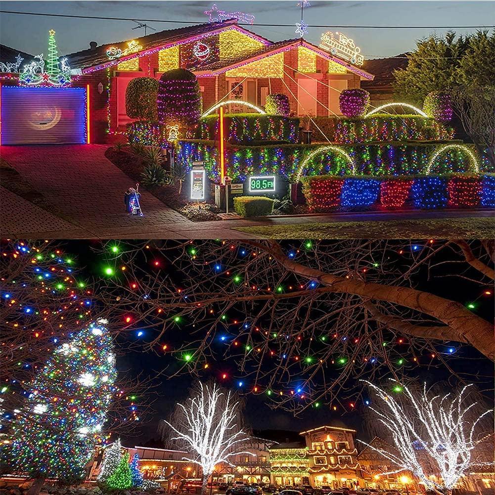 AKISOT Christmas LED Illumination Lights for Outdoor 33m 50m 100m 100m LED String 8 Lighting Memory Interior Christmas Decorative Wired LED Garland