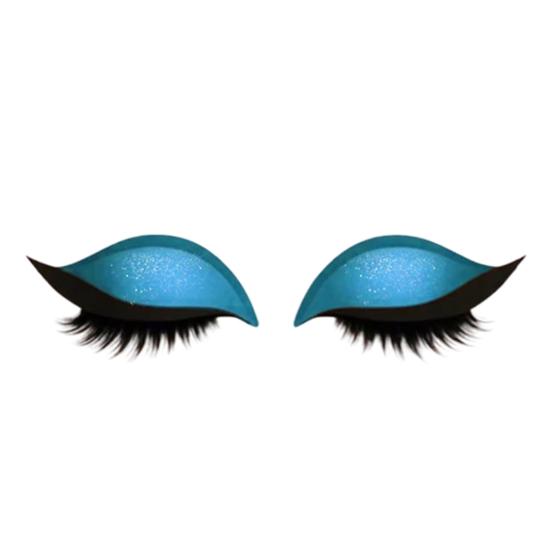 2 Pairs Lazy Eye Shadow Eyelash Patch 2-in-1 Eyeshadow Eyelashes Makeup Stickers Reusable Eye Makeup Stickers with False Lashes Shadow