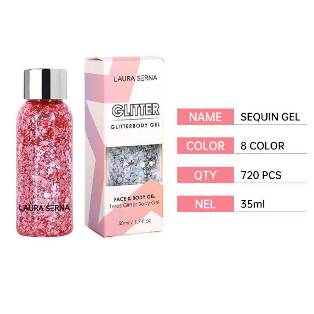 Gel, Sequins Face & Body Glitters Nail Hair Face Body Decoration Art Sequins Gel  Hair Decoration