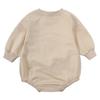 Korean Style Baby Cotton Long Sleeve Romper - Solid Color Bodysuit for Newborns
