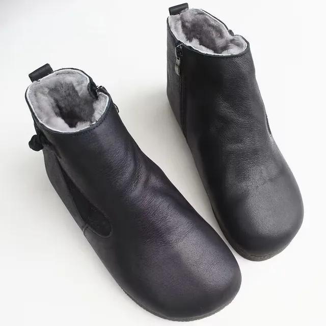 Fashion New Winter Women's Boots with Velvet Warmth Short Boots Zipper High Butt Cotton Boots Outdoor Soft Bottom Non Slip Ankle Boots