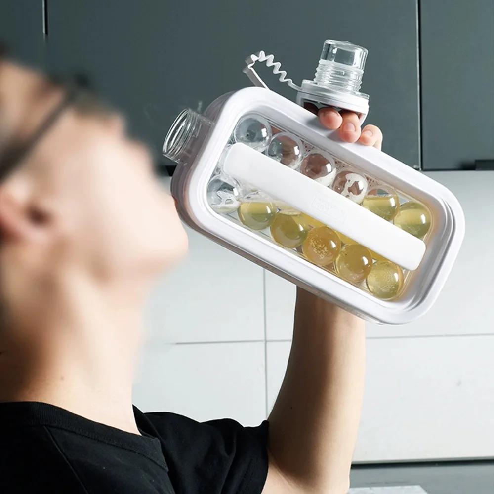 2 In 1 Portable Folding Ice Ball Maker Kettle Ice Hockey Pot Whiskey Cocktail Ice Cube Mold Freezer Making Mold Kitchen Tool