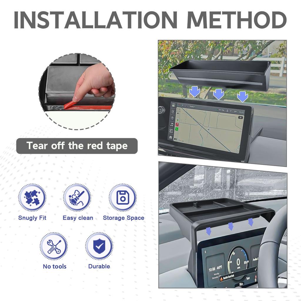 Sixthsmoy Center Console Dashboard Organizer Tray for 2025 2025 Honda Prologue EV Dash Mounted Container Holder Behind Screen