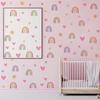 4pcs Pvc Wall Stickers Rainbow Stars Love Self-adhesive Wall Decals For Girls Boys Bedroom Nursery Wall Decor