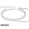 Shi Family Exquisite Purple Octagonal Rhinestone Necklace & Choker Bracelet Set