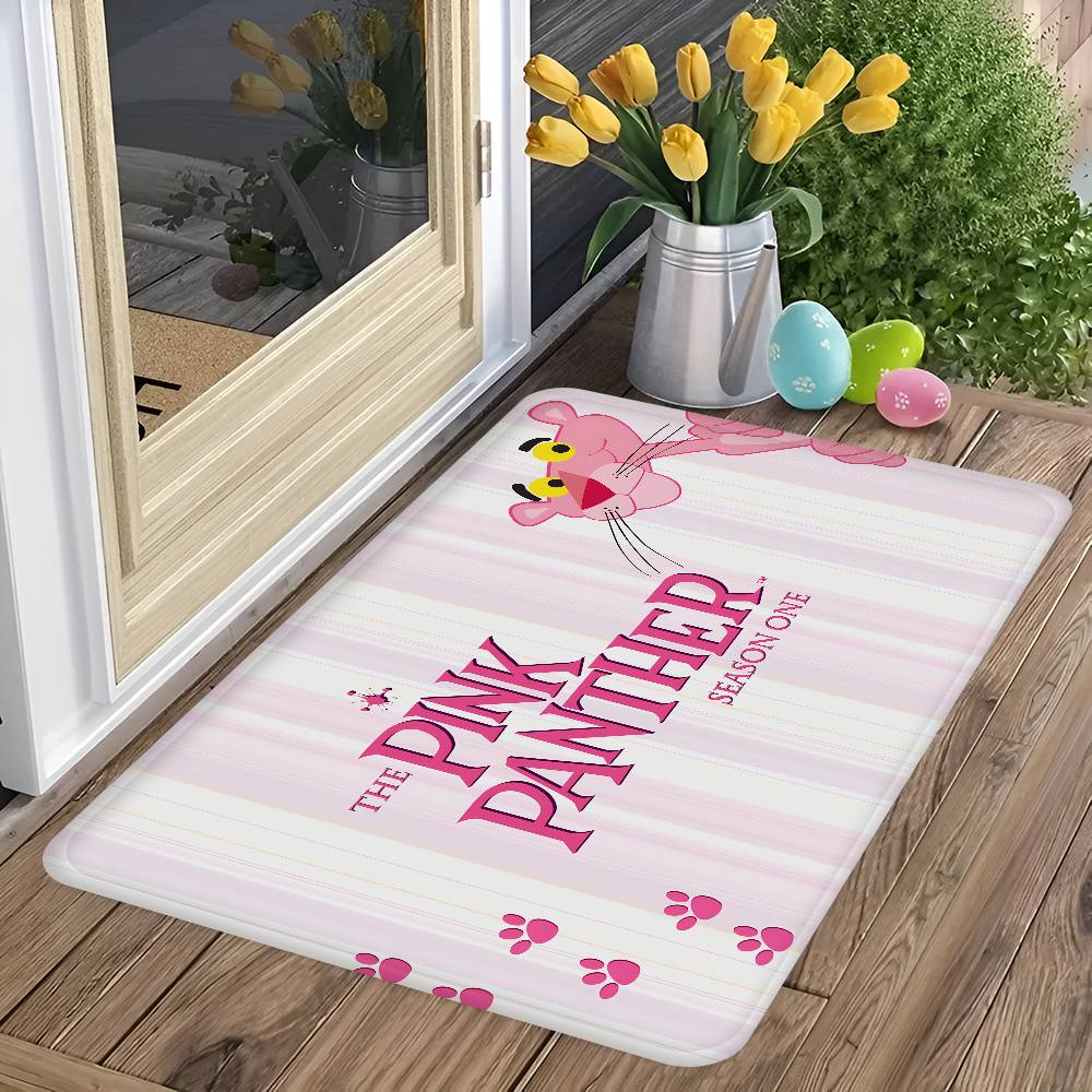Personaggio Animato P-Pink P-Panther Tappetino da Bagno Stanza dei Bambini Decorazione Camera da Letto Balcone Tappetino Antiscivolo Soggiorno Tappeto di Benvenuto