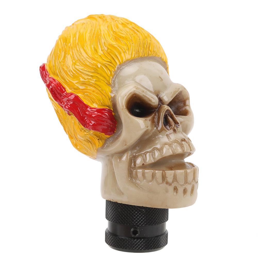 Totenkopf Schaltknauf Skelett Stil Auto Schalthebel Kopf mit 3 Adaptern für die meisten Schaltgetriebe