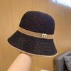 Foldable Woman Sun Hat UV Protection Sunscreen Bucket Cap Fashion Bow Fisherman Hat  Camping