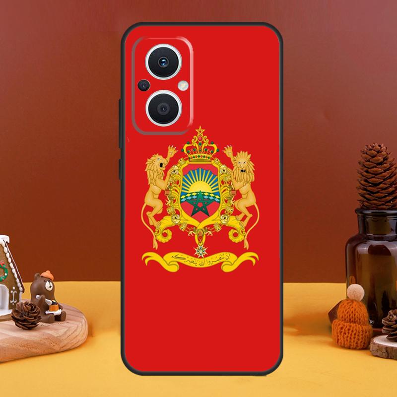 Marokko Flagge Wappen Hülle für OPPO Reno 8T 4Z 5Z 10 Pro 11 F 4 5 6 7 8 Lite OPPO Find X5 X6 Pro X2 X3 Lite Hülle