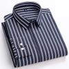 New in Shirt High Quality 95% Cotton Long Sleeve Shirts for Men Slim Fit Formal Plain Shirt Soft Office Business Striped Clothes