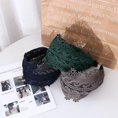 Up Blume Gesichtswaschmittel Spitze Stirnband Damen Haarschmuck Koreanischer Stil Haarschmuck Breites Seiten-Stirnband