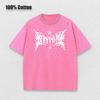 Y2k Hip Hop Vintage 90s Short-Sleeved Oversized T-Shirt Summer Goth Design Sense Loose Top Tide Streetwear Washed Denim T-Shirt