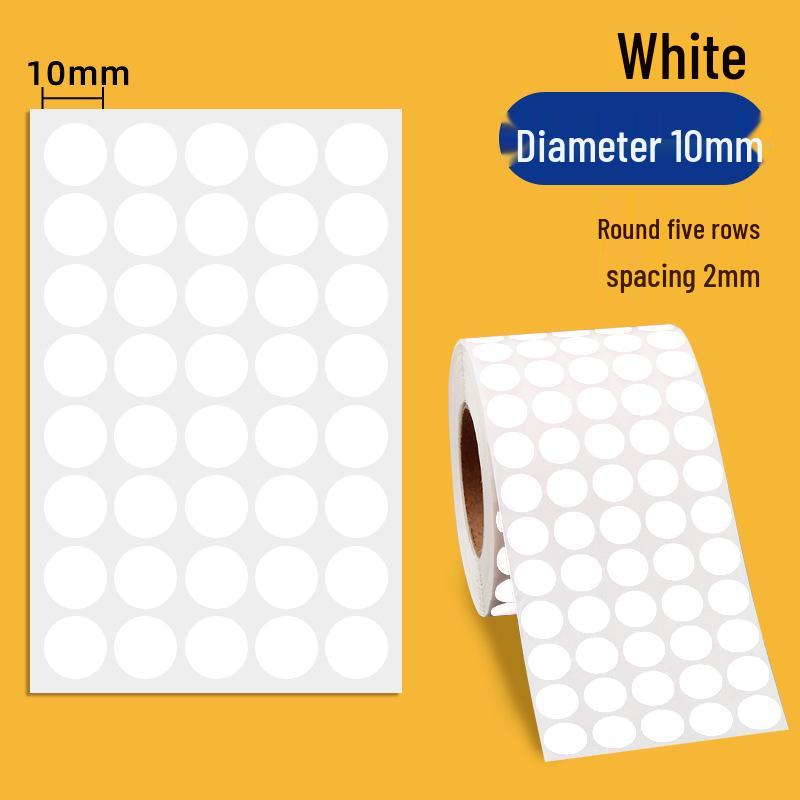 

Папір для самоклеючих етикеток зі штрих-кодом з кольоровим покриттям - Круглі наліпки різних розмірів