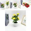 Romantic Rose Bonsai Artificial Plant For Valentines Day Gift And Indoor Decoration With Durable Material
