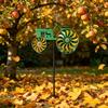 Garten-Windspiel Grüner Traktor Windmühlen-Pfahl Mit Drehbarem Rad für Hof Garten Einzigartige Outdoor-Skulpturen