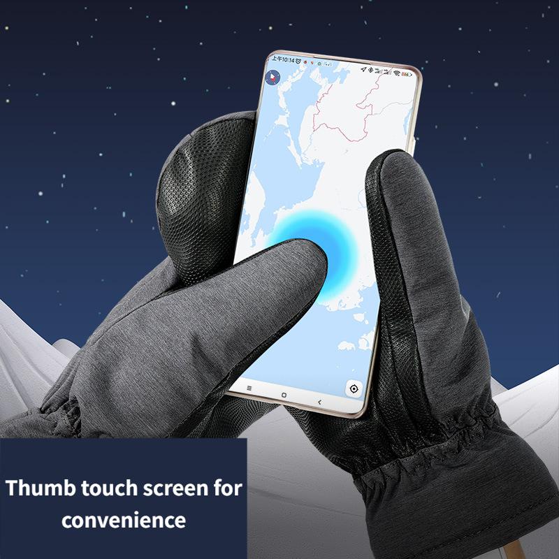 Outdoors Winter Ski Mittens Men & Women - Adult Snow Mitts for Cold Weather - Waterproof Gloves Snowboarding, Skiing