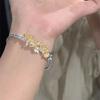 [Osmanthus Lane] Osmanthus Bracelet New Chinese Style Niche Design Open Bangle Mother's Day Gift Retro Style