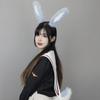 Bandeau Oreilles de Lapin Queue d'Animal Faite à la Main Headwear Oreilles de Lapin Longues Accessoires Cosplay Anime Queue de Lapin