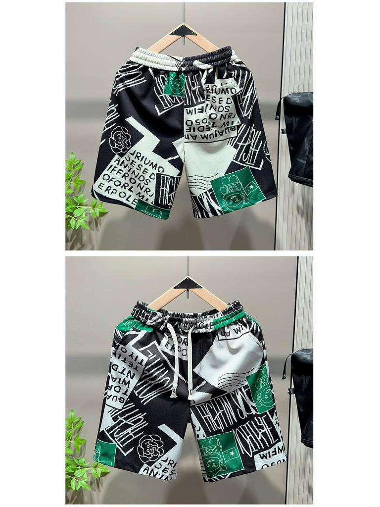 Men's Trendy Versatile Beach Pants: Summer Casual, Loose, Slimming, High-Grade Sports Shorts