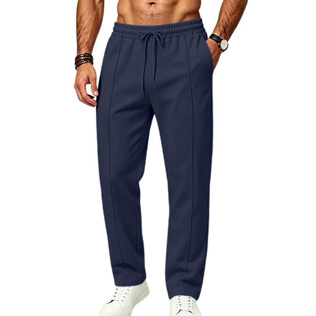 Men's Casual Straight Leg Pants for Spring and Fall