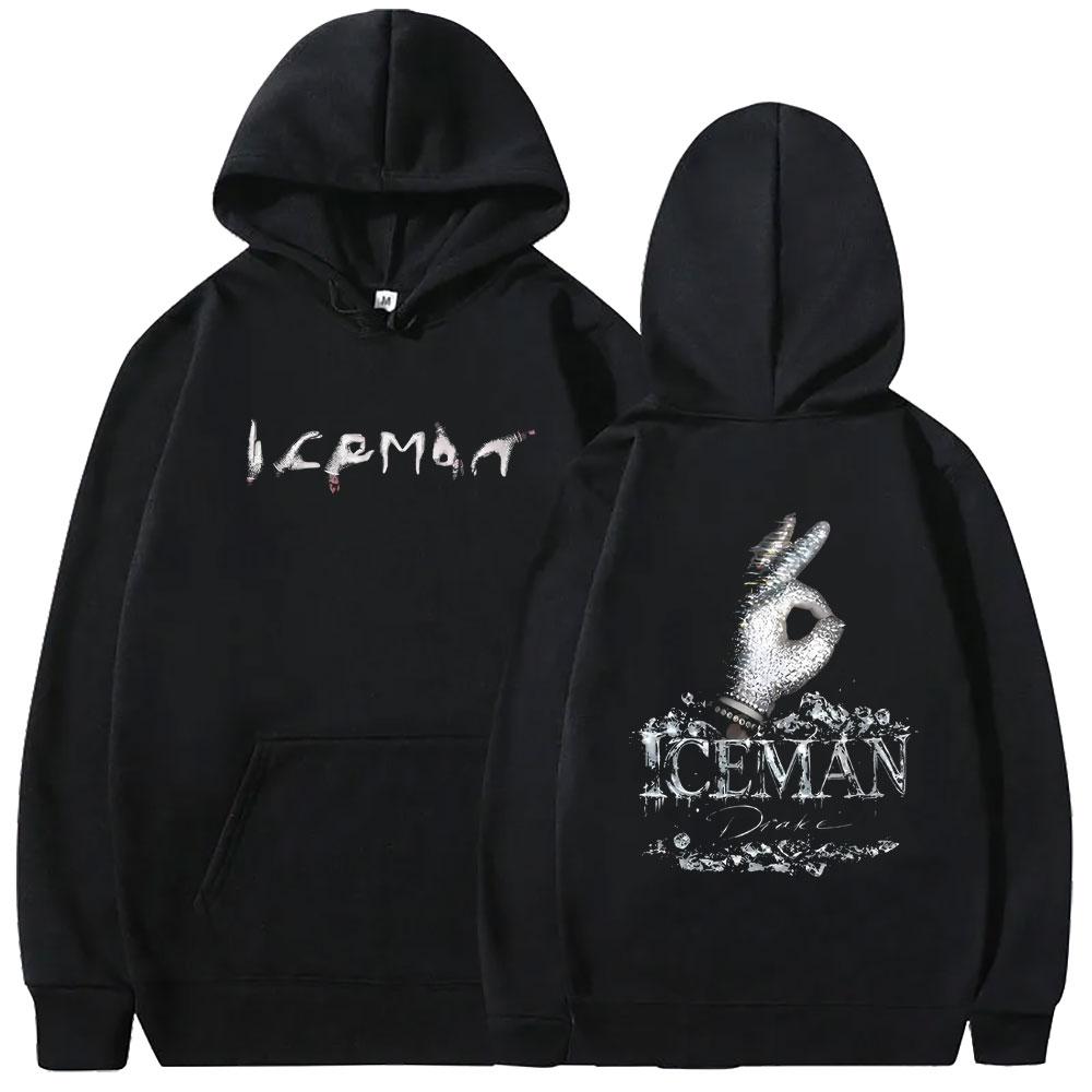 Rapper Drake ICEMAN Album Double Sided Print Hoodie Unisex Fashion Hip Hop Oversized Streetwear Casual Vintage Hoodies