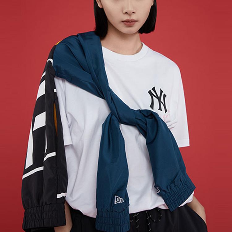 New Era New York Yankees Summer American Style Short Sleeve T-Shirt Unisex Tops White 12360536