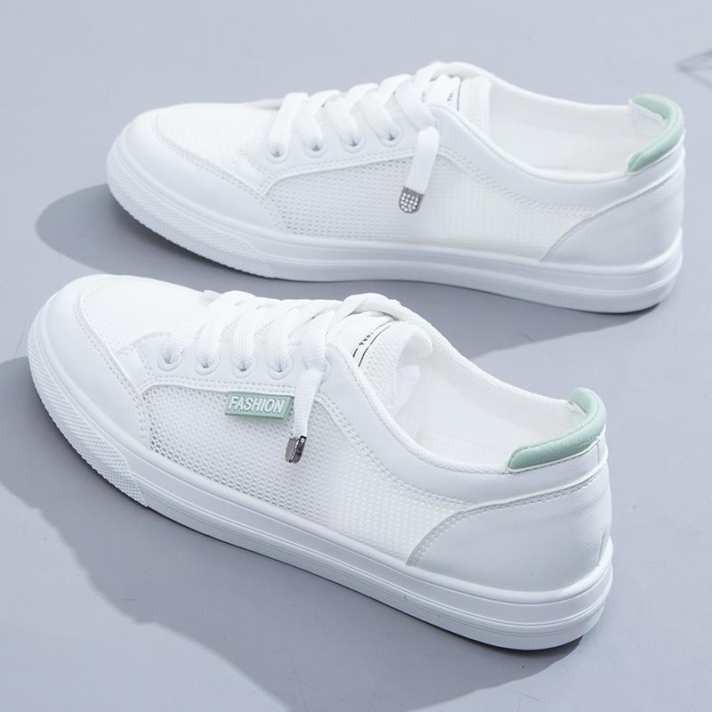 Little white shoes women's 2025 summer shoes new versatile mesh breathable thin flat-bottomed sports net shoes casual board shoes