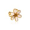 Stainless steel drip flower ring female Korean version fashion sweet temperament live ring diamond
