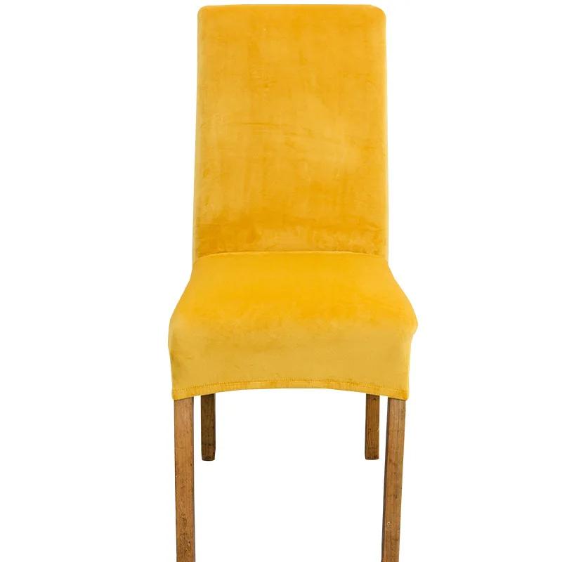 XL Size Chair Cover Big Size Velvet Fox Fabric Long Back Europe Style Seat Chair Covers for Restaurant Hotel Party Banquet