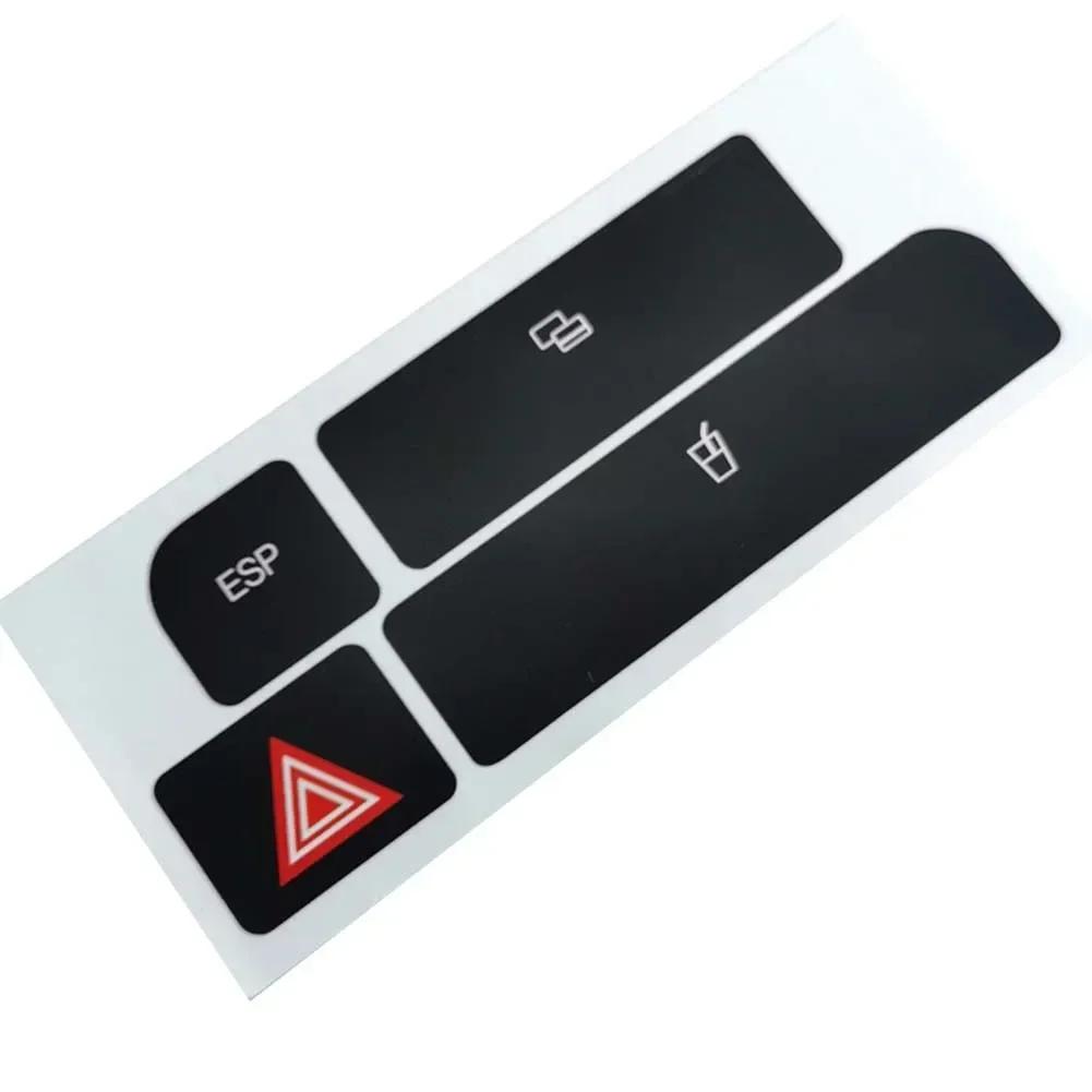 Button Repair Decal Sticker Door Lock Window A/C Repair Stickers Set For A4 B6 B7 For ESP Headlight Adjust Button Decals Vinyl