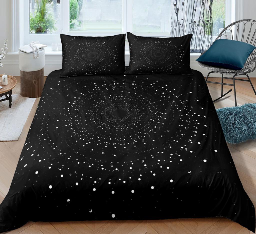 3D Night Sky Bedding Set Galaxy Duvet Cover Queen King Size Room Decor 3 Piece Set With 2 Pillowcases  Comfortable And Soft