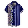 Men'S Casual Lapel Beach Holiday Wear Fashion Shirt Hawaiian Short-Sleeved Shirt