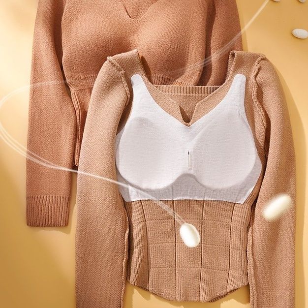 Autumn Winter Women's Knitted Sweaters Velvet Undershirt Thermal Underwear with Chest Pad
